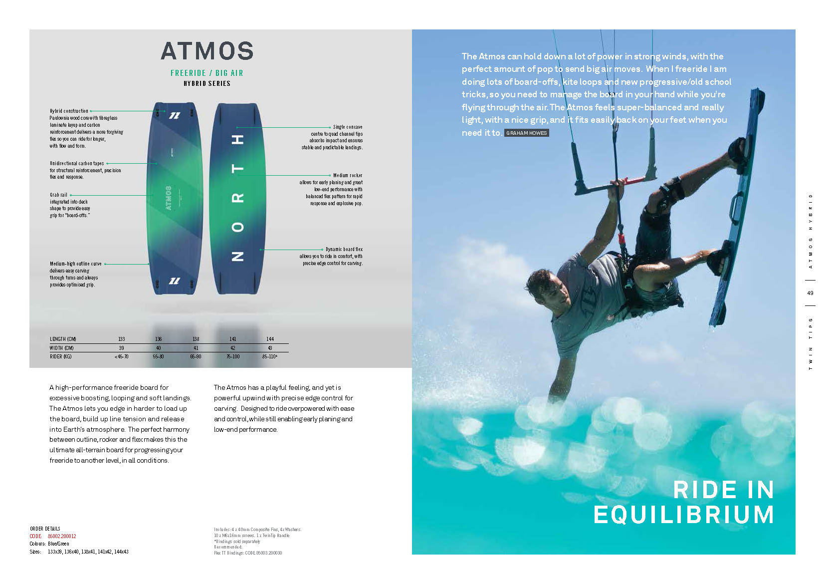 Atmos planche de kite north 2020